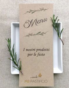 MB Pastificio menu con piatti della tradizione piemontese